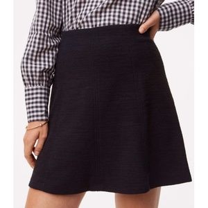 Black twill flounce skirt